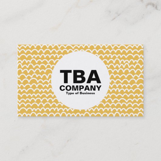 Circle - Wavy - White on Amber efc050 Visitenkarte (Vorderseite)