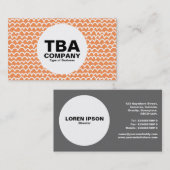 Circle - Wavy - White on Lt Orange f79256 Visitenkarte (Vorne/Hinten)