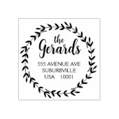 Circle Wreath Branches Custom Rubber Stamp Gummistempel (Prägung)