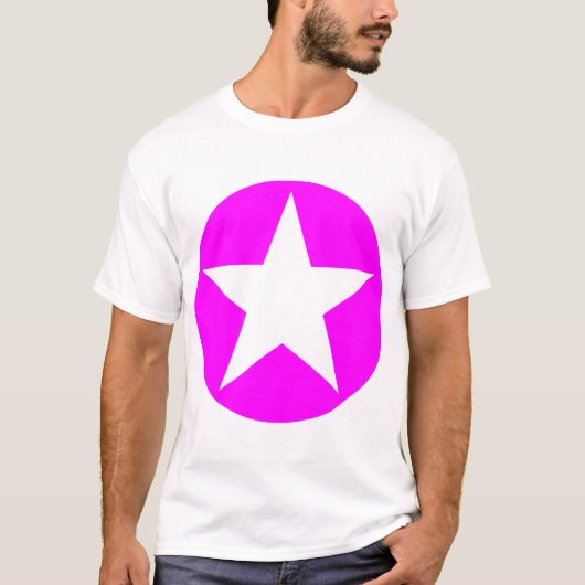 Circled Star - Magenta T-Shirt (Vorderseite)