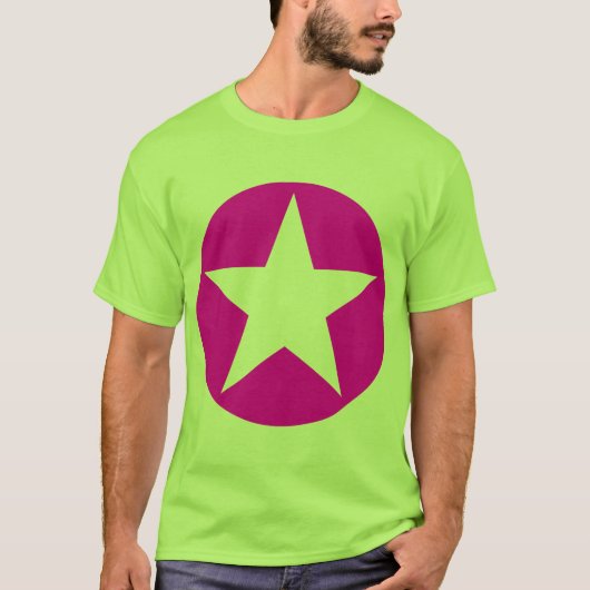Circled Star - Magenta T-Shirt (Vorderseite)