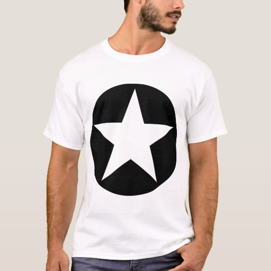 Circled Star - Schwarz T-Shirt (Vorderseite)