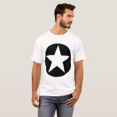Circled Star - Schwarz T-Shirt (Vorne ganz)