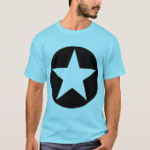 Circled Star - Schwarz T-Shirt (Vorderseite)