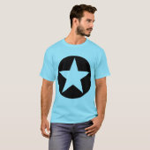Circled Star - Schwarz T-Shirt (Vorne ganz)