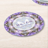 CircleonLight-Untersetzer für Monogramm-Papier Lil Runder Pappuntersetzer (Angewinkelt)