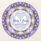 CircleonLight-Untersetzer für Monogramm-Papier Lil Runder Pappuntersetzer (Vorderseite)