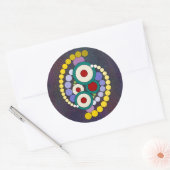 Circles Abstract Artwork Runder Aufkleber (Umschlag)