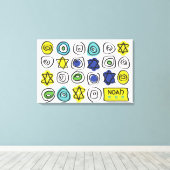 CIRCLES and SQUARES Bar Mitzvah Sign in Board Leinwanddruck (Insitu (Holzboden))