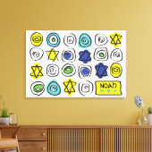CIRCLES and SQUARES Bar Mitzvah Sign in Board Leinwanddruck (Insitu (Wohnzimmer))