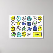 CIRCLES and SQUARES Bar Mitzvah Sign in Board Leinwanddruck (Vorderseite)