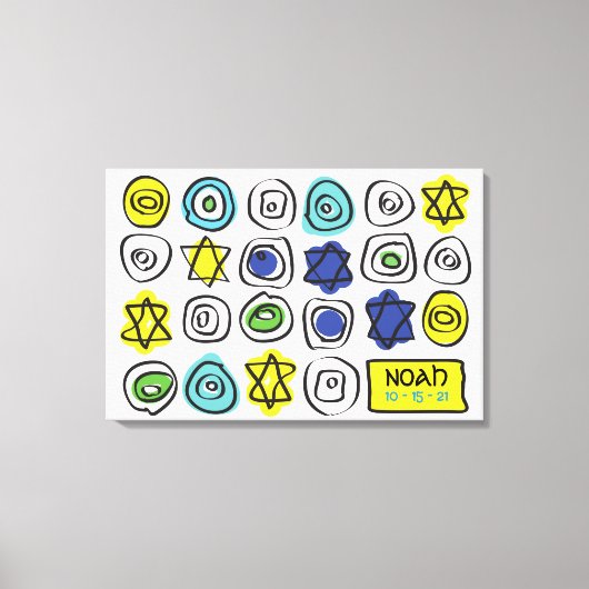 CIRCLES and SQUARES Bar Mitzvah Sign in Board Leinwanddruck (Vorderseite)