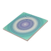 Circles - Aqua Aquamarin Türkis Cyan Blue Fliese (Seite)