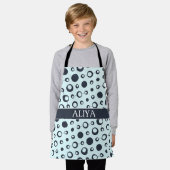 Circles Blue Black Minimal Muster Schürze (Getragen)