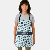 Circles Blue Black Minimal Muster Schürze (Insitu)