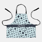 Circles Blue Black Minimal Muster Schürze (Vorderseite)