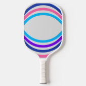 Circles Blue Pink Grey Pickleball Paddle (Vorderseite)
