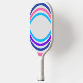 Circles Blue Pink Grey Pickleball Paddle (Links)
