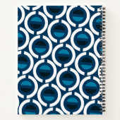 Circles Blue White Minimal Muster Notizblock (Rückseite)