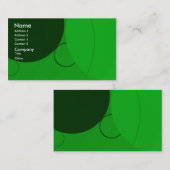 Circles Bright Green Background Business Card Visitenkarte (Vorne/Hinten)