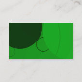 Circles Bright Green Background Business Card Visitenkarte (Rückseite)