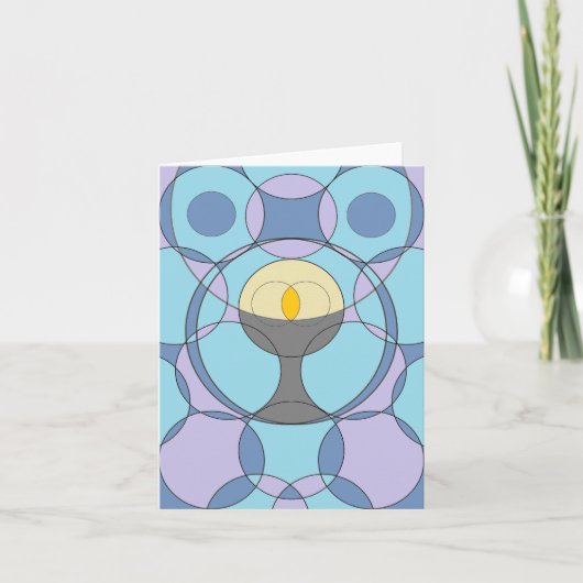 Circles Chalice Card - Lila und blau Karte (Vorderseite)
