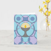 Circles Chalice Card - Lila und blau Karte (Gelbe Blume)