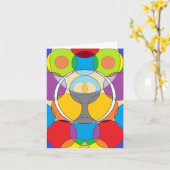 Circles Chalice Card - Rainbow Karte (Gelbe Blume)