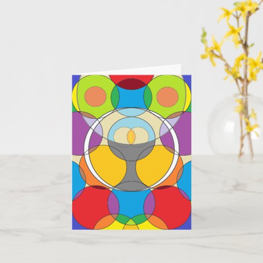 Circles Chalice Card - Rainbow Karte (Gelbe Blume)