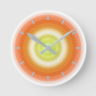 Circles - citrus colors runde wanduhr