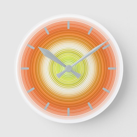 Circles - citrus colors runde wanduhr (Vorderseite)