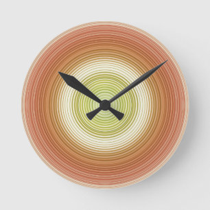 Circles - citrus colors runde wanduhr