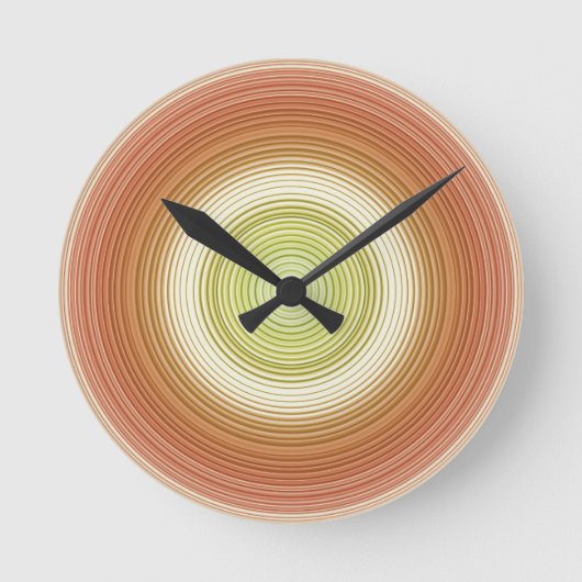 Circles - citrus colors runde wanduhr (Vorderseite)