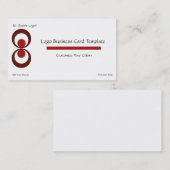Circles Corporate Logo - Simple Red Logo Visitenkarte (Vorne/Hinten)