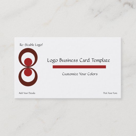 Circles Corporate Logo - Simple Red Logo Visitenkarte (Vorderseite)