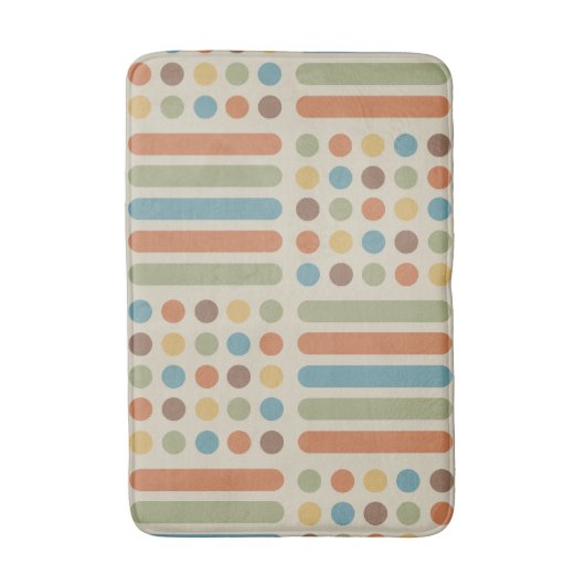 Circles Lines Multicolored 1 Badematte (Vorderseite Vertikal)