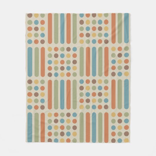 Circles Lines Multicolored 1 Fleecedecke (Vorderseite)