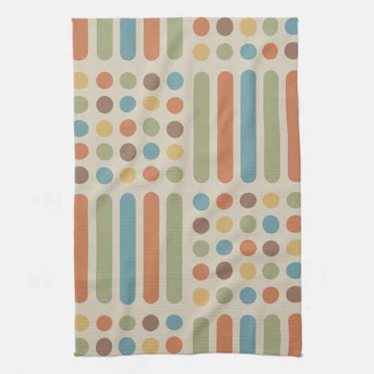 Circles Lines Multicolored 1 Geschirrtuch (Vertikal)