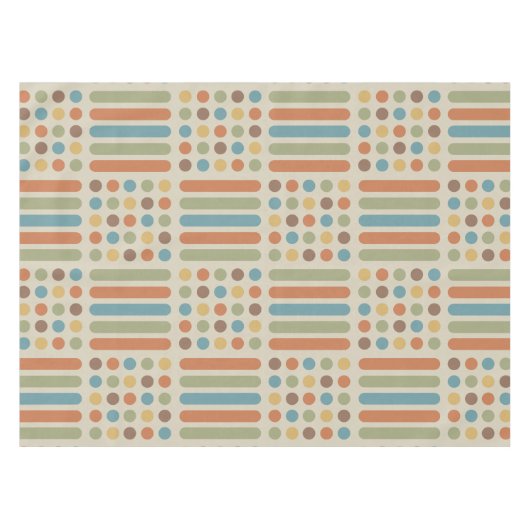 Circles Lines Multicolored 1 Tischdecke (Vorderseite (Horizontal))