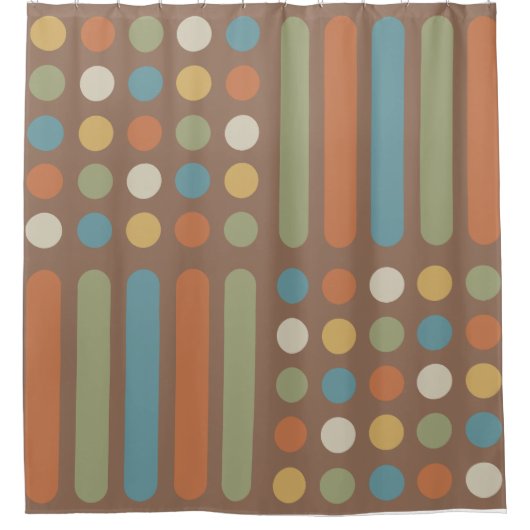 Circles Lines Multicolored 2 Duschvorhang (Vorderseite)