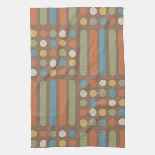 Circles Lines Multicolored 2 Geschirrtuch (Vertikal)