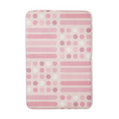 Circles Lines Pink Vanilla Badematte (Vorderseite Vertikal)
