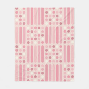 Circles Lines Pink Vanilla Fleecedecke
