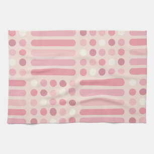 Circles Lines Pink Vanilla Geschirrtuch