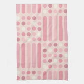Circles Lines Pink Vanilla Geschirrtuch (Vertikal)
