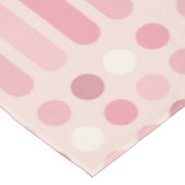 Circles Lines Pink Vanilla Tischdecke (Schrägansicht)