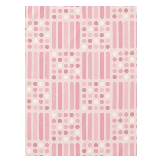 Circles Lines Pink Vanilla Tischdecke (Vorderseite)