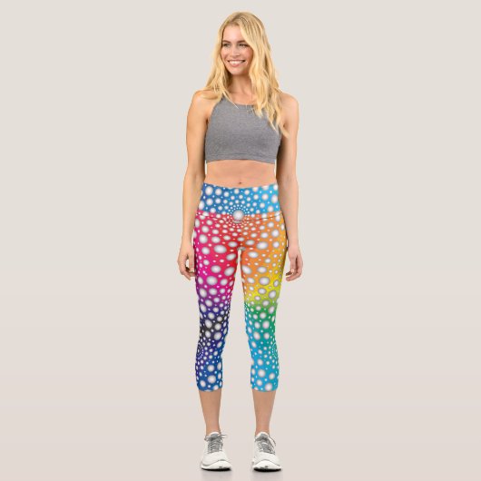 Circles Mandala 2 Capri Leggings (Vorderseite)