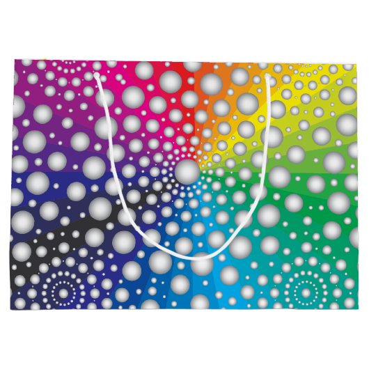 Circles Mandala 2 Große Geschenktüte (Rückseite)