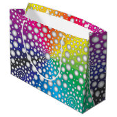 Circles Mandala 2 Große Geschenktüte (Rückseite Schrägansicht)